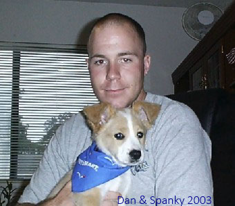 Dan Spangler with Spanky in 2003